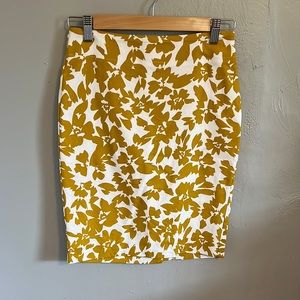 LOFT floral pencil skirt